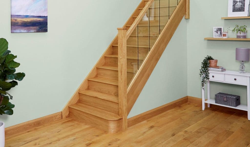 Solid Oak Stair Tread Riser Cladding, Laminate Flooring Staircase Kit